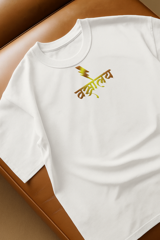 Indra Meta Vision t-shirt white front — 240 GSM mythology streetwear India